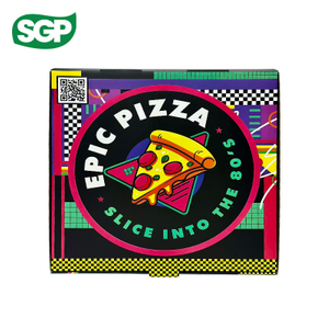 Cajas para pizza impermeables a todo color personalizadas con laminaci&oacute;n de doble cara | MOQ bajo y ecol&oacute;gico